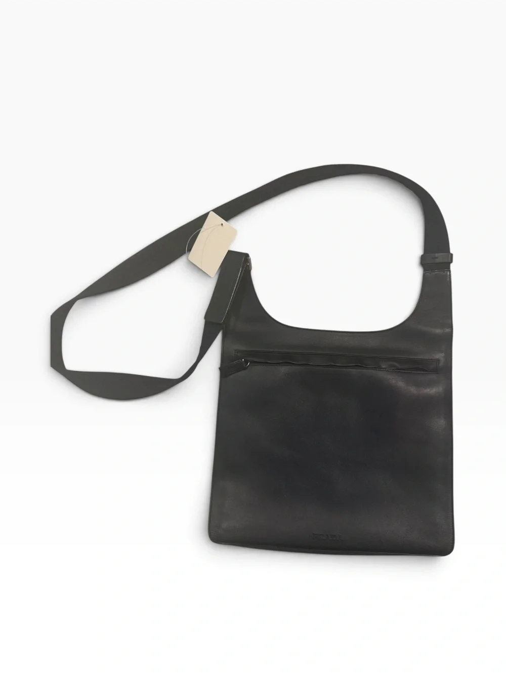 Prada Navy Leather Crossbody Messenger Bag